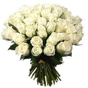 Bouquet en ramo de 36 rosas blancas