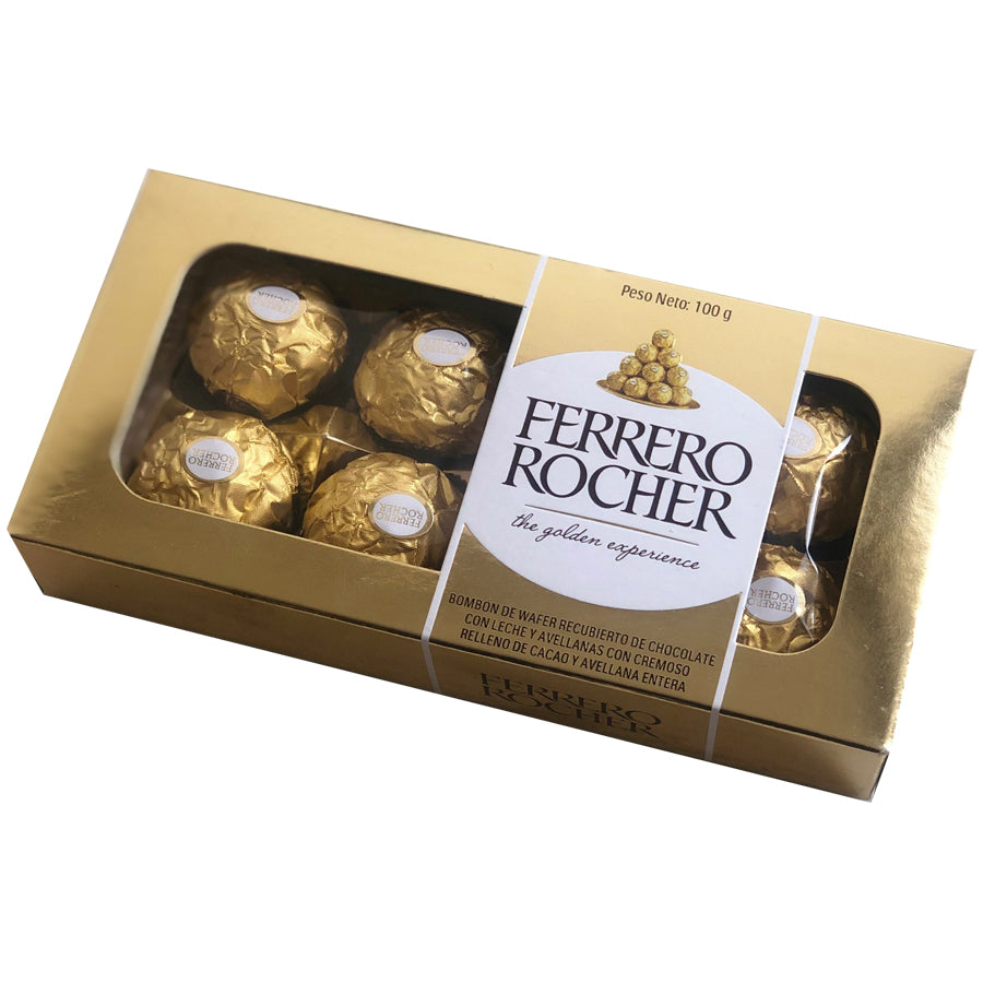 Caja de 9 Rosas Rojas mas Chocolate Ferrero